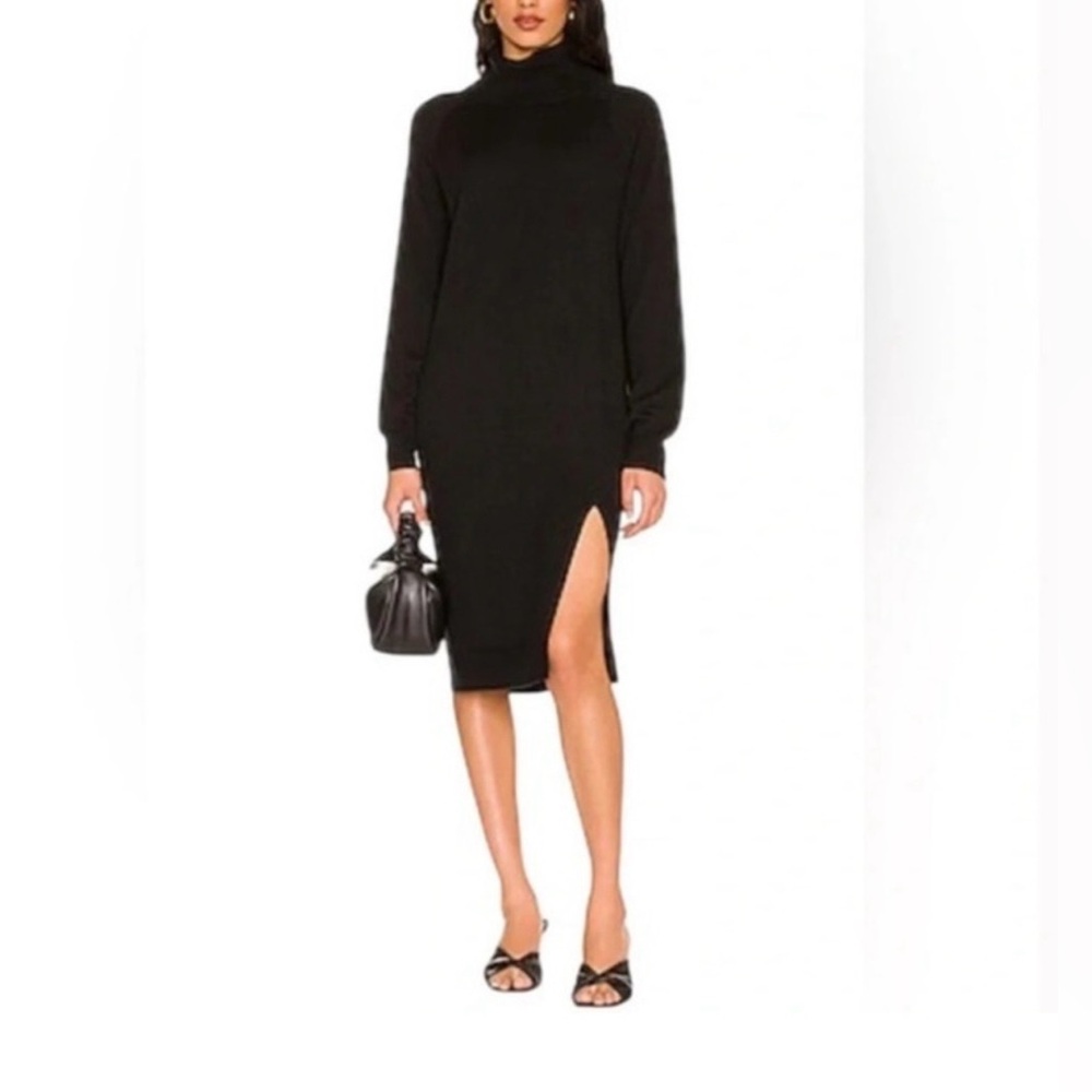 Brand New One Grey Day Revolve turtleneck long sleeve dress